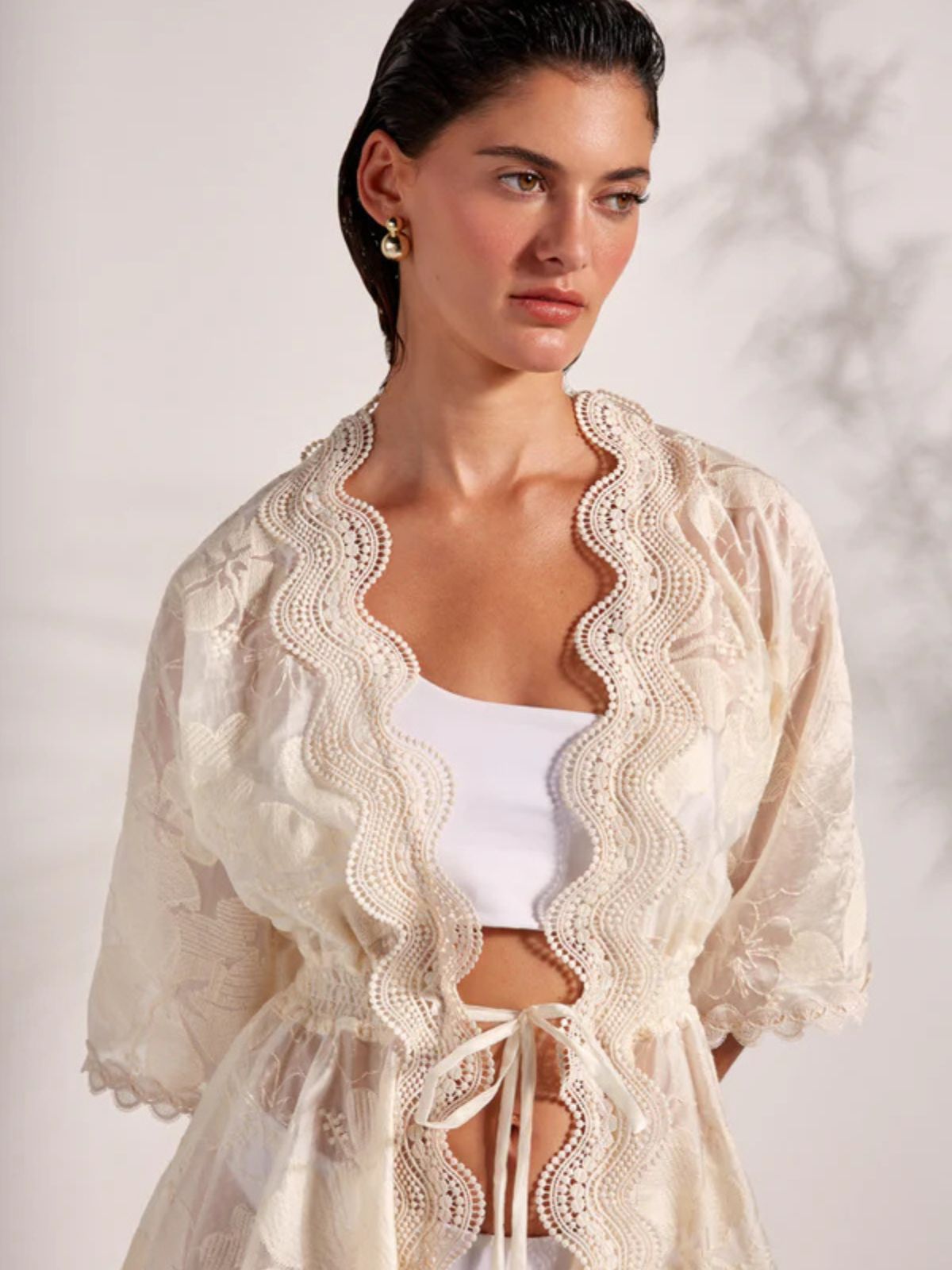Ecru kimono cream