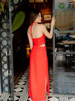 Vestido Camelia Rojo Lino