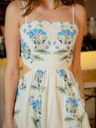Vestido Valeria Floral Midi con Cut Out