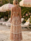 Vestido Maxi Floral Romántico con Espalda Descubierta