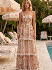 Vestido Maxi Floral Romántico con Espalda Descubierta