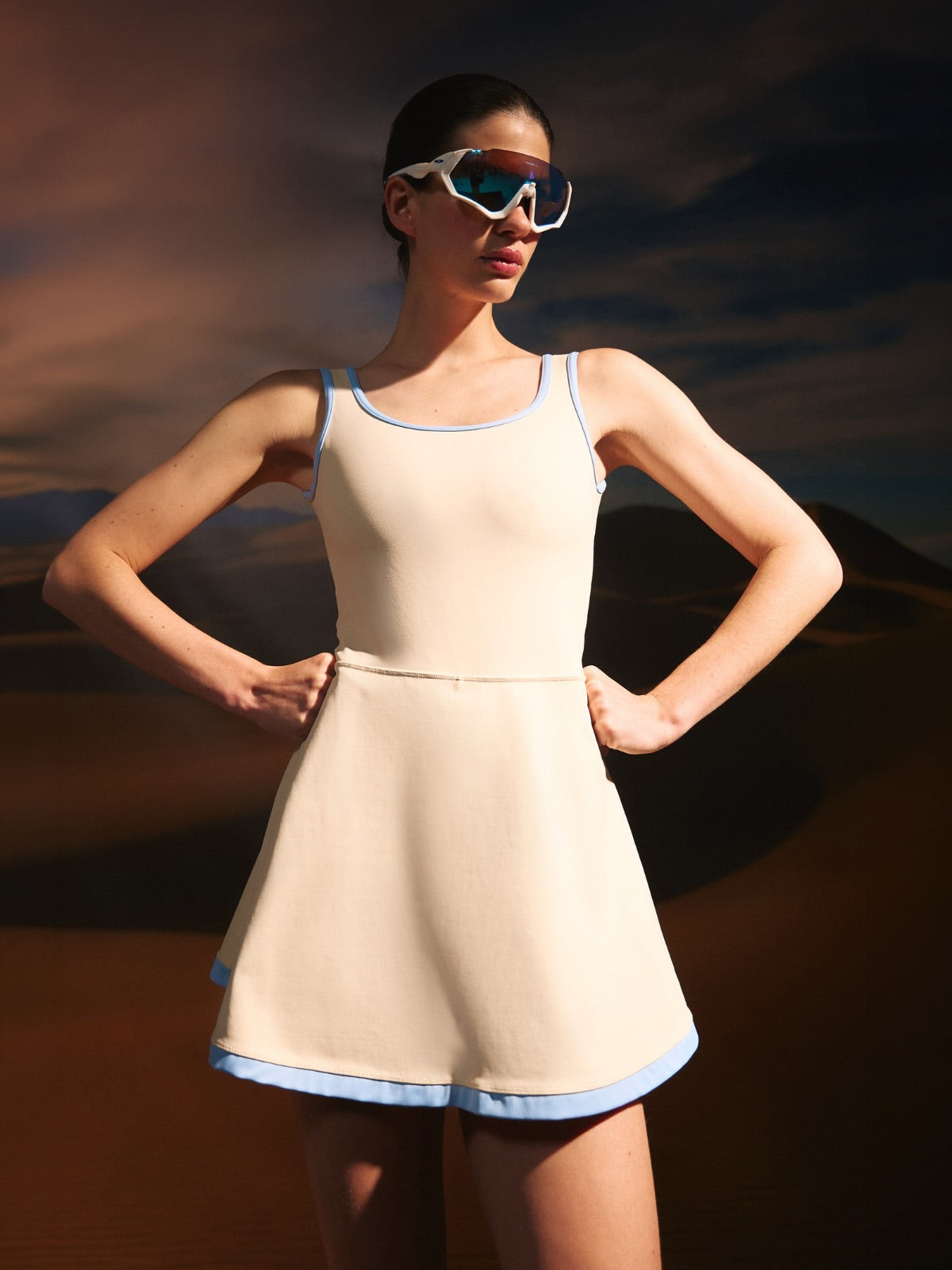 Cream - Beam Mini Dress