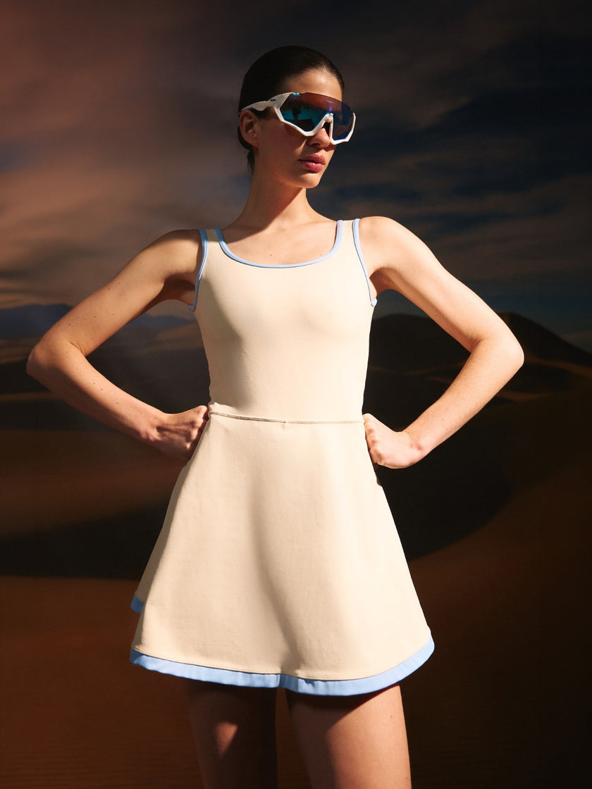 Cream - Beam Mini Dress