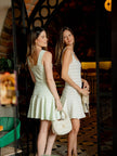 Vestido Corto en Tejido de Punto