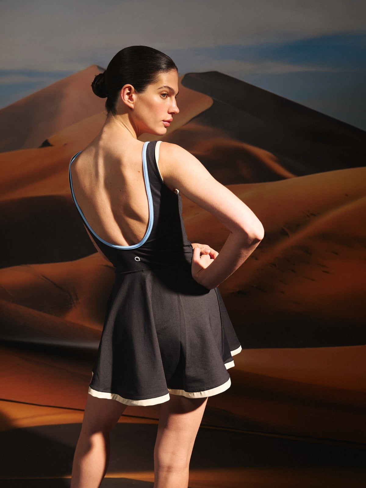 Black - Beam Mini Dress