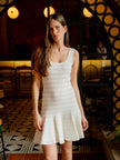Vestido Corto en Tejido de Punto