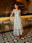 Vestido Valeria Floral Midi con Cut Out