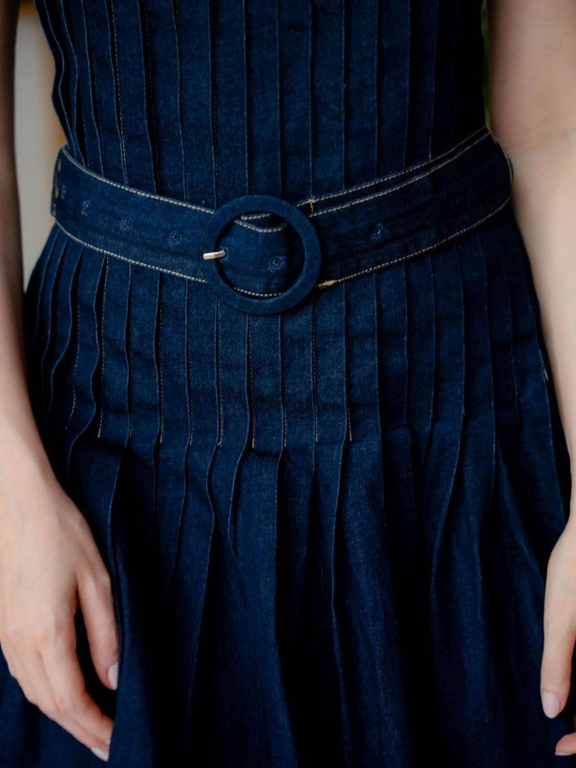 Vestido Denim Camille con Cinturón