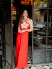 Vestido Camelia Rojo Lino