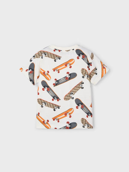 Camiseta estampado monopatín niño