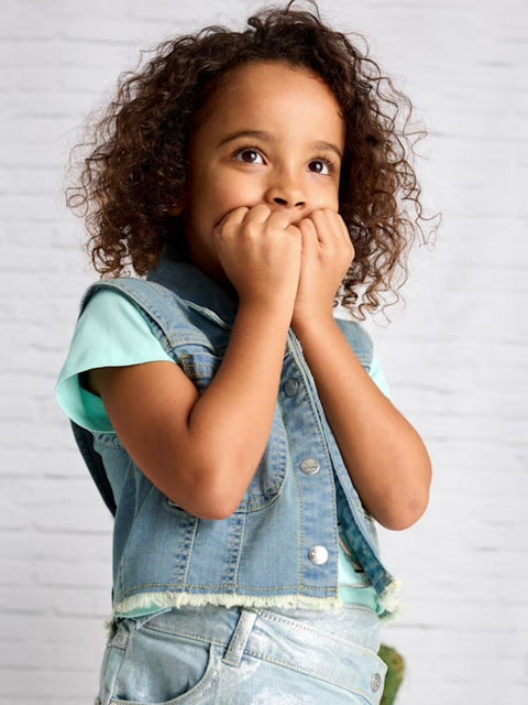 Chaleco denim niña