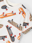 Camiseta estampado monopatín niño