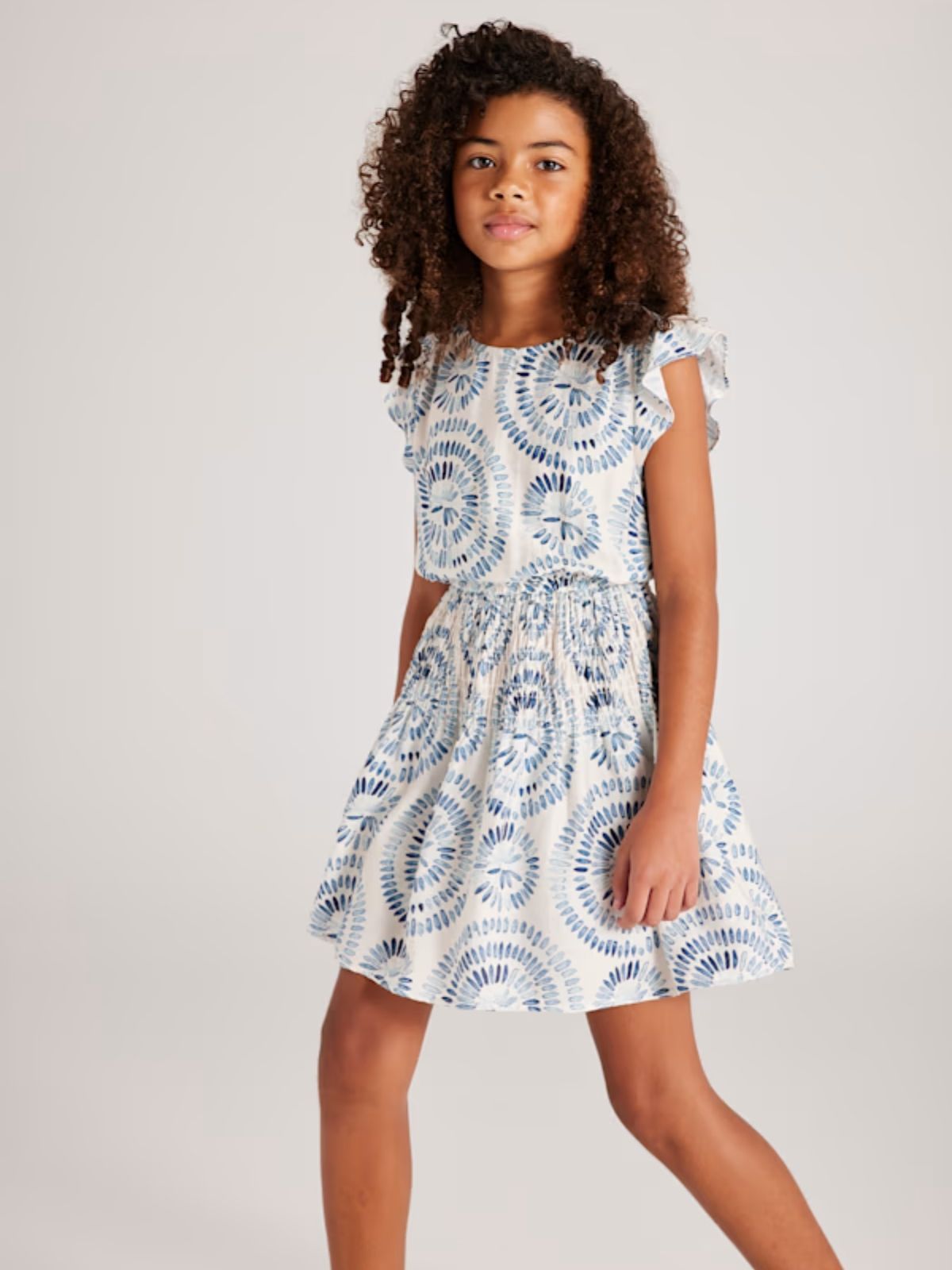 Vestido estampado chica