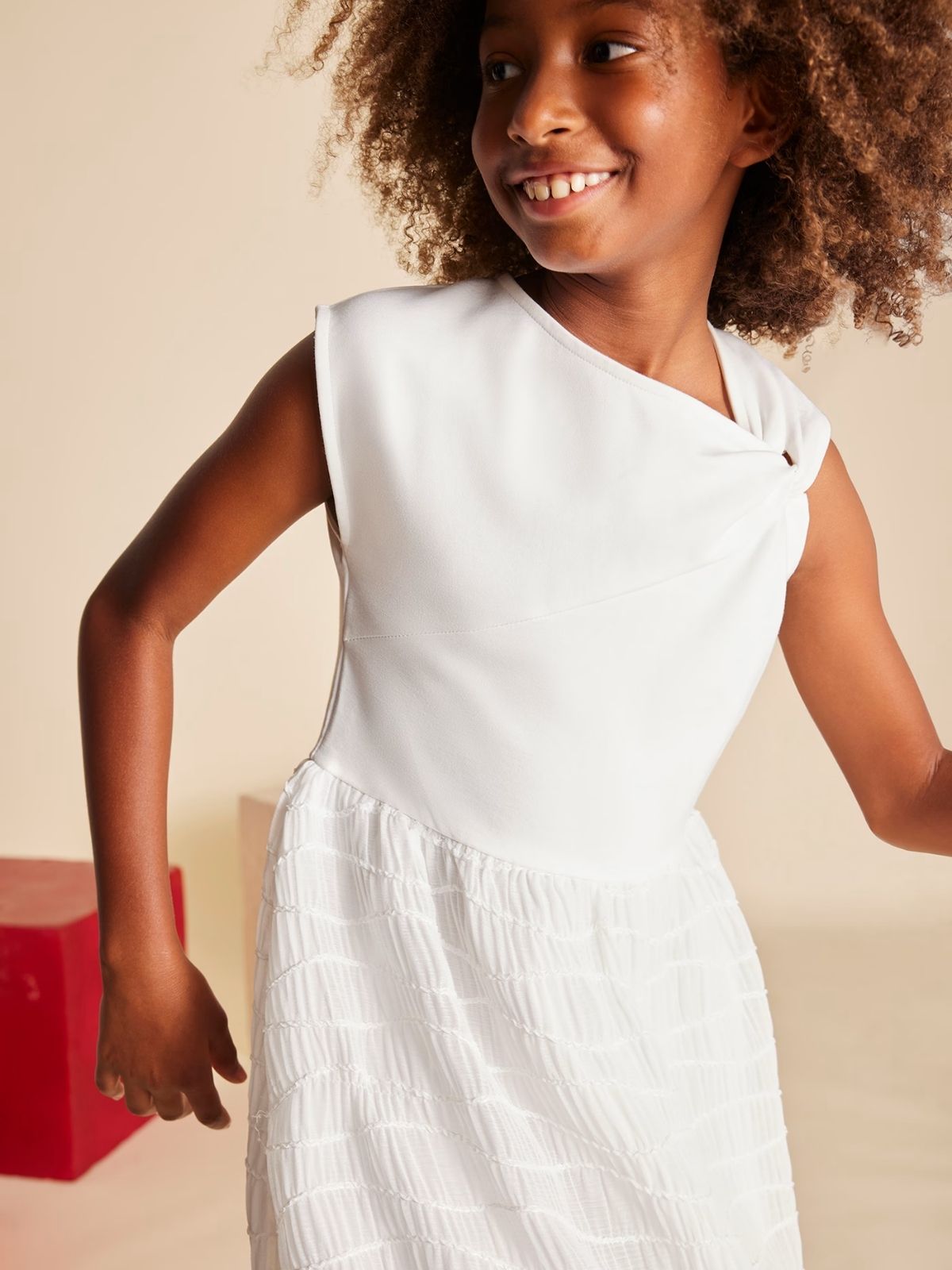 Vestido combinado chica