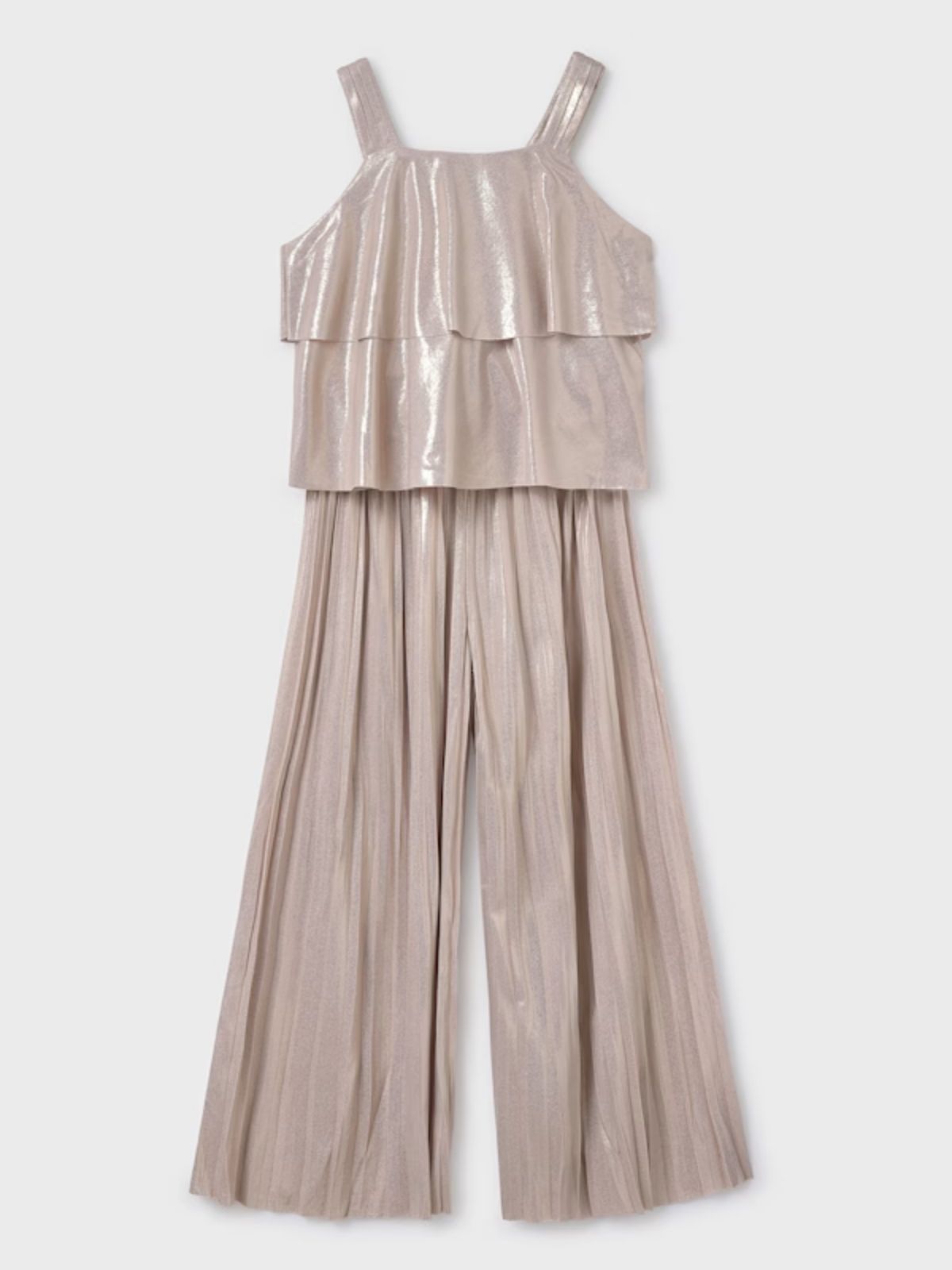 Conjunto pantalón largo y top plisado chica