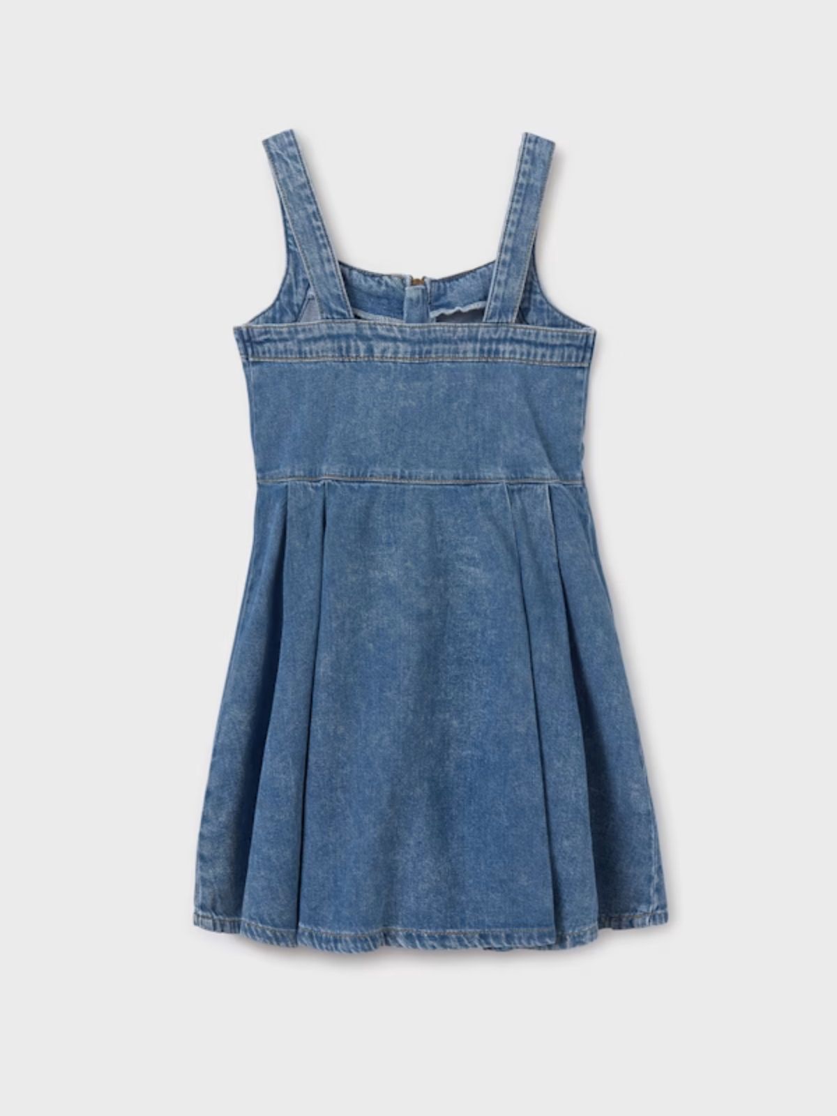 Vestido denim cremallera chica