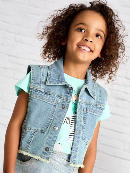 Chaleco denim niña