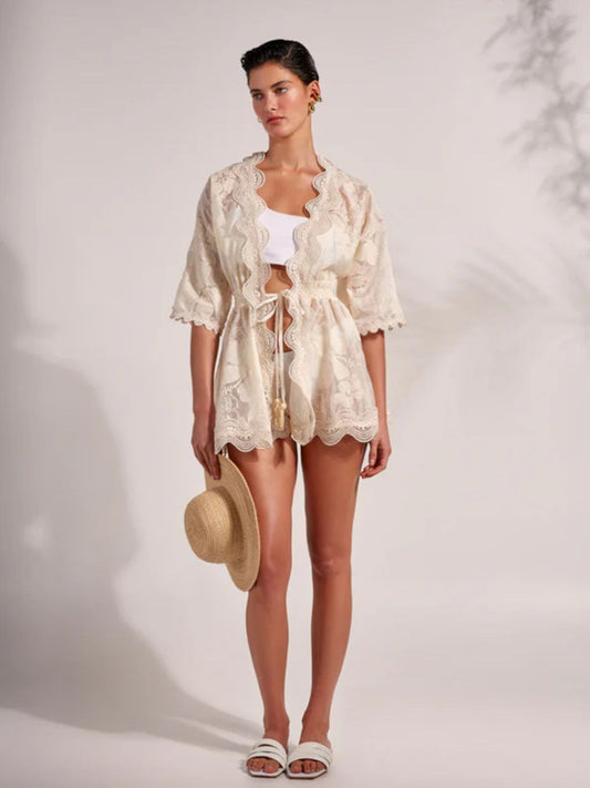 Ecru kimono cream