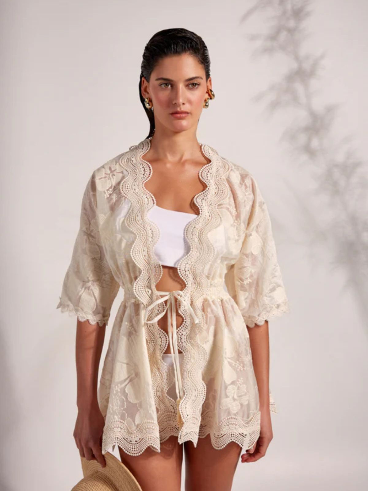 Ecru kimono cream