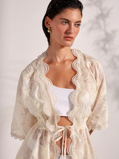 Ecru kimono cream