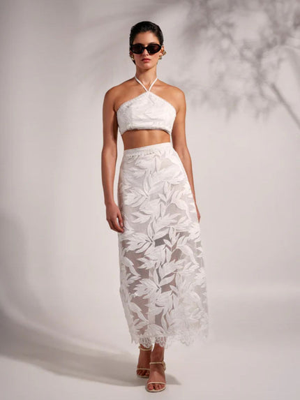 Arya maxi skirt white