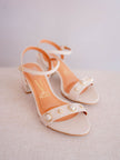 Sandalias 4 perlas ivory