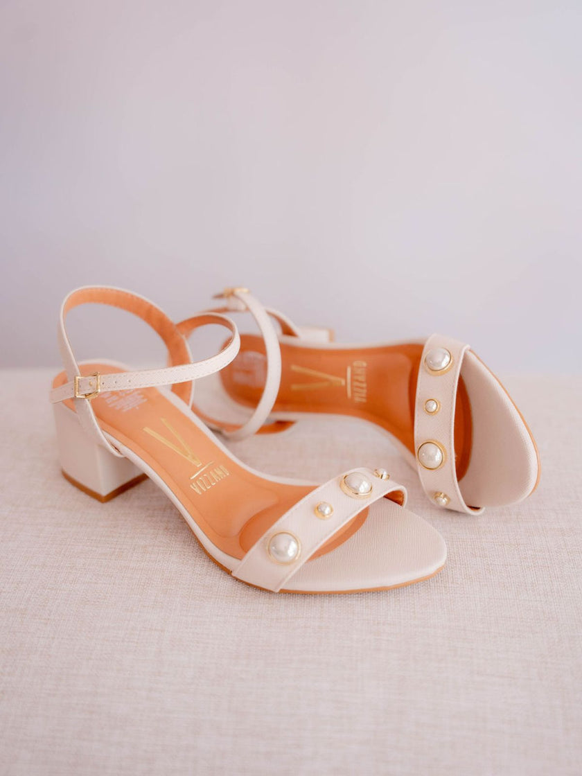 Sandalias 4 perlas ivory