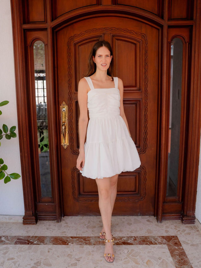 Vestido white bloom