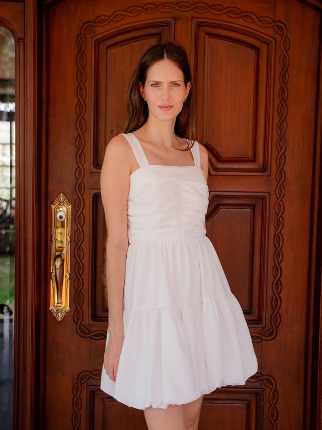 Vestido white bloom