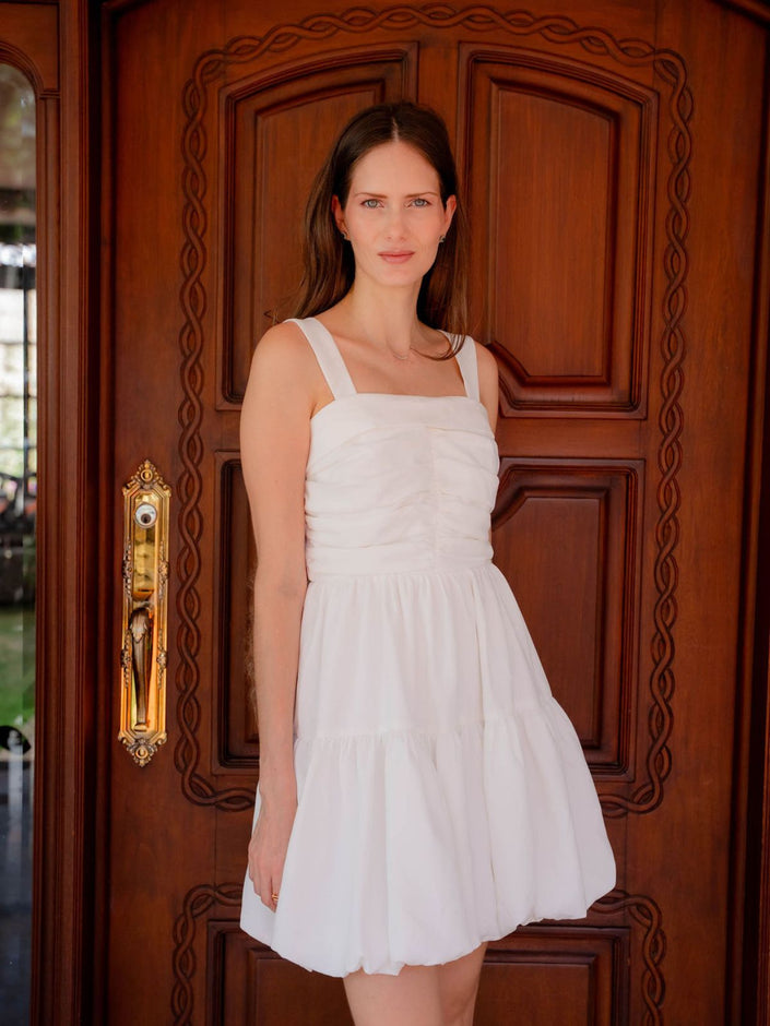 Vestido white bloom