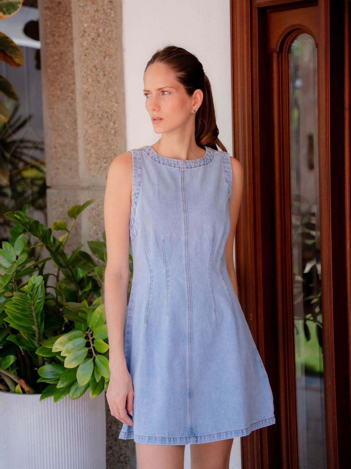 Vestido denim minimal
