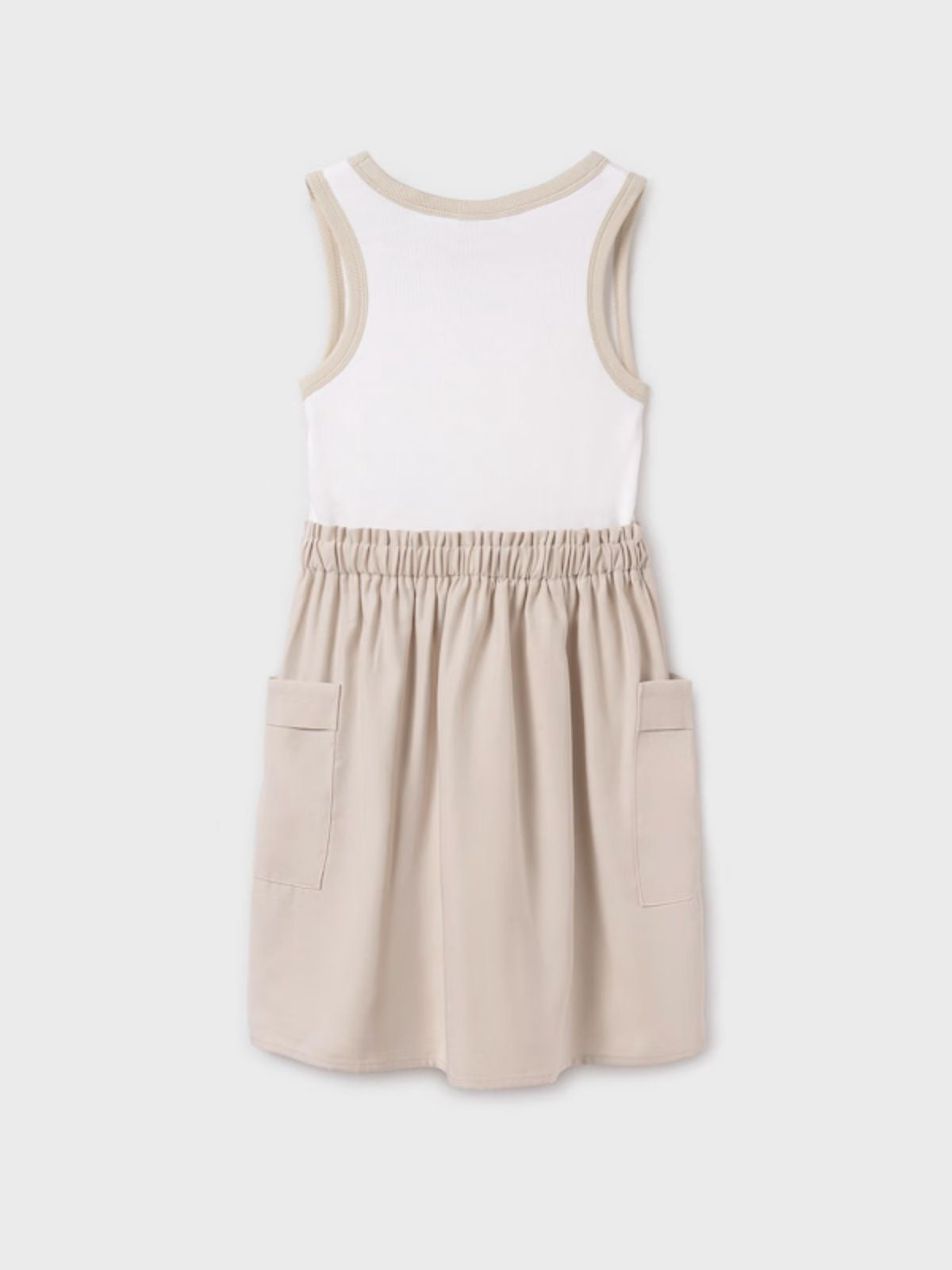 Vestido combinado cargo chica