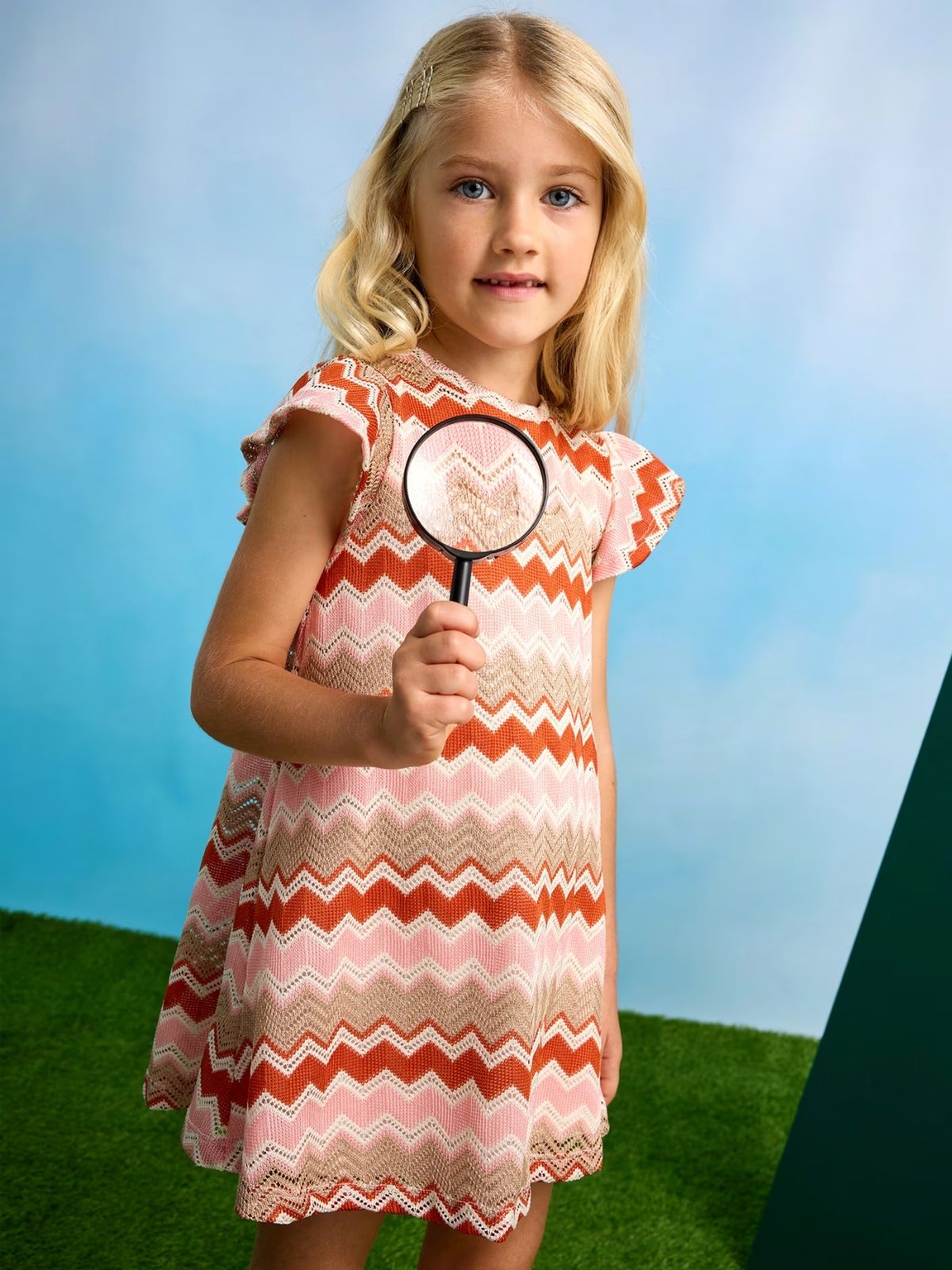 Vestido zigzag niña