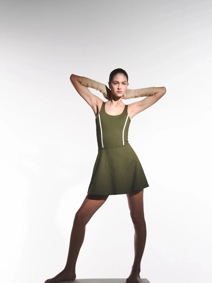 Evergreen mini dress