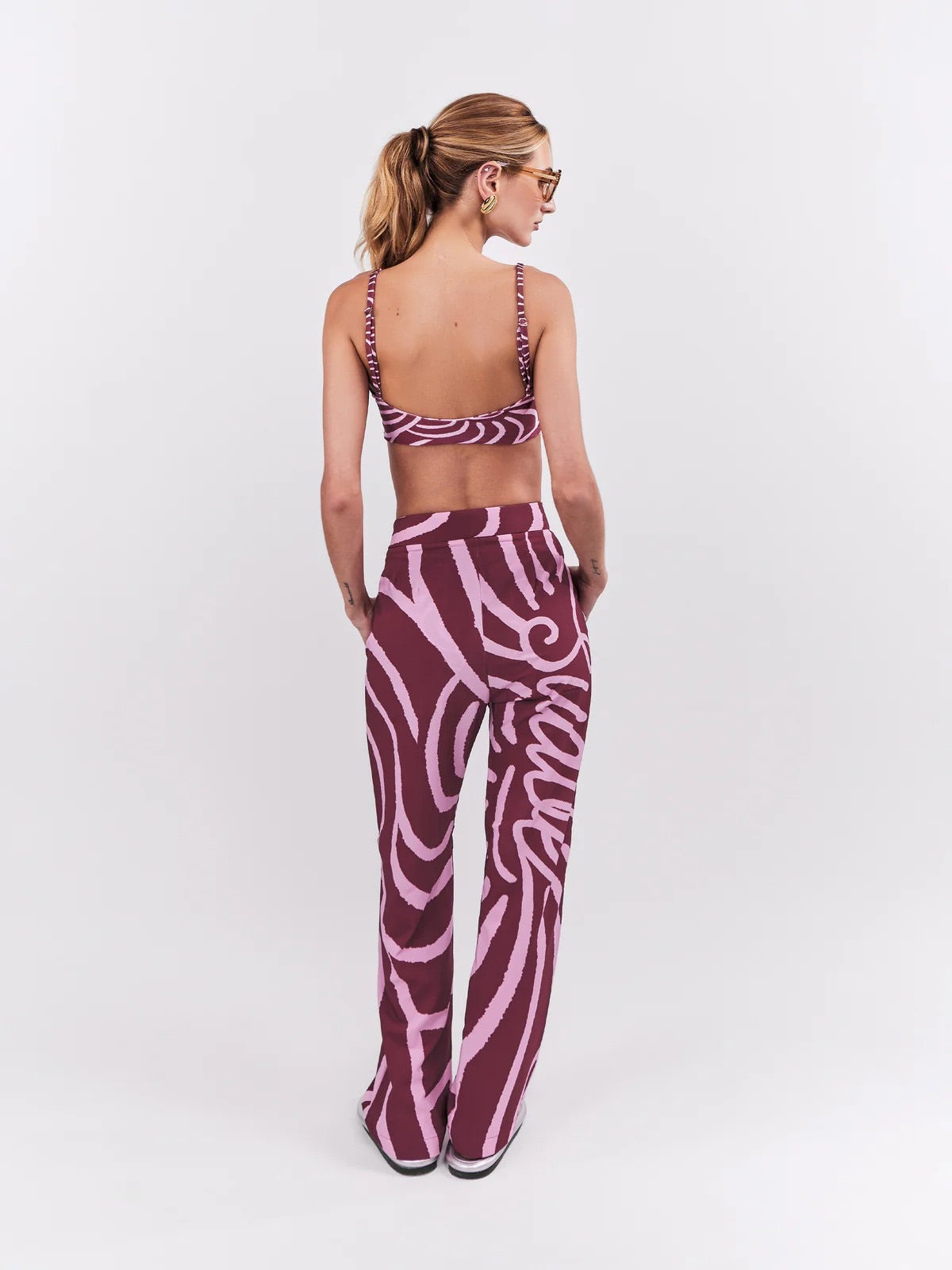 Pantalón suave magenta