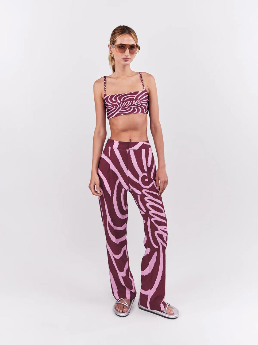 Pantalón suave magenta