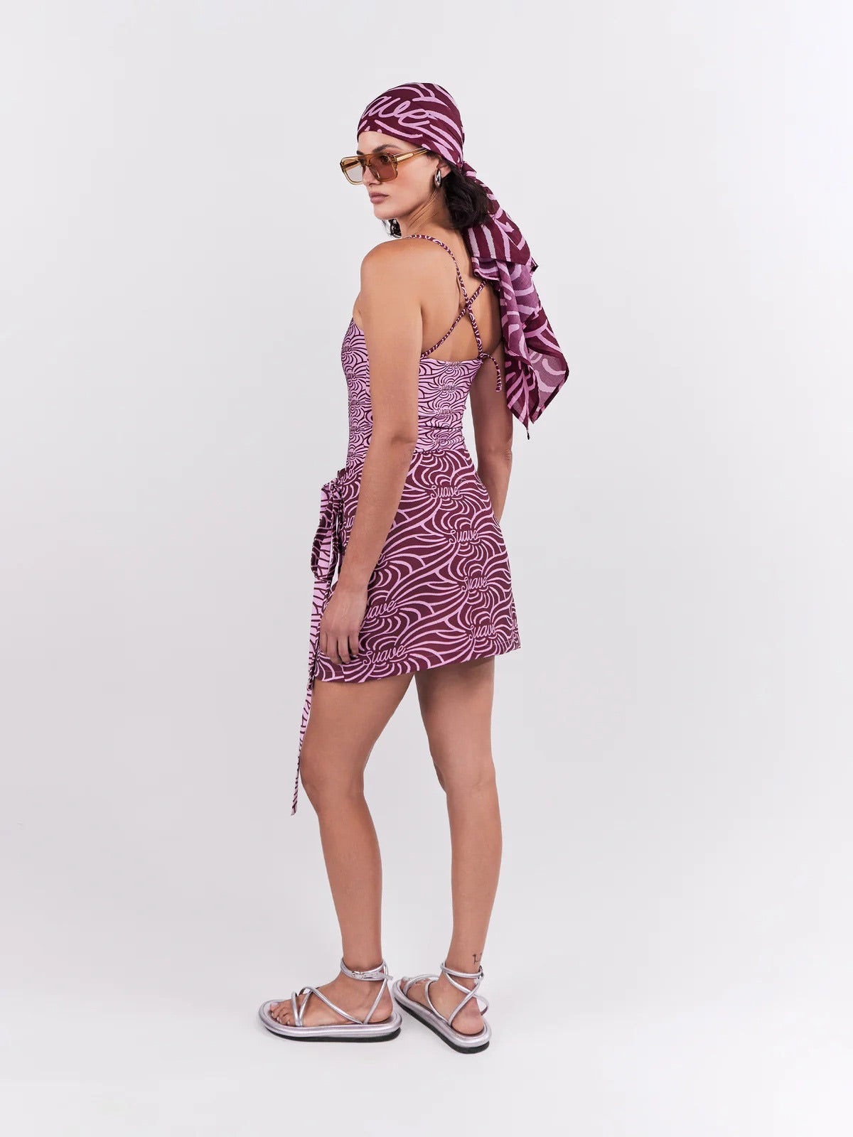 Mini falda suave magenta