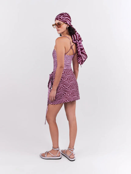 Mini falda suave magenta