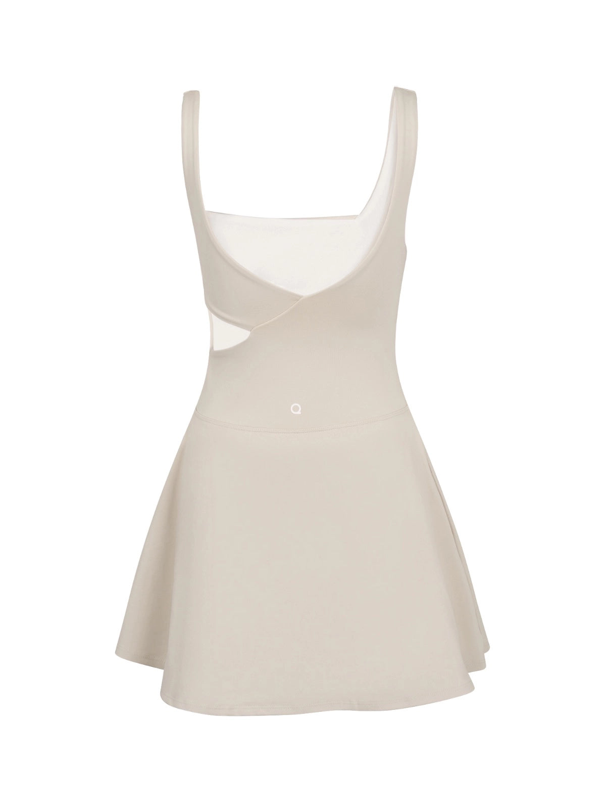 Cream stride mini dress