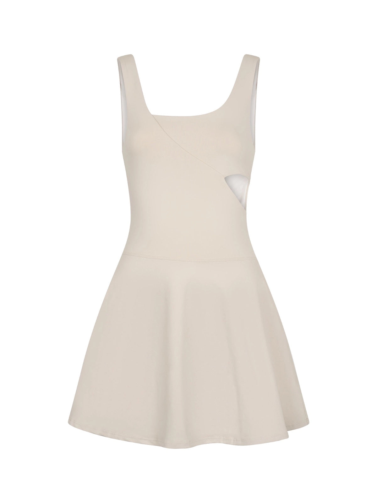 Cream stride mini dress