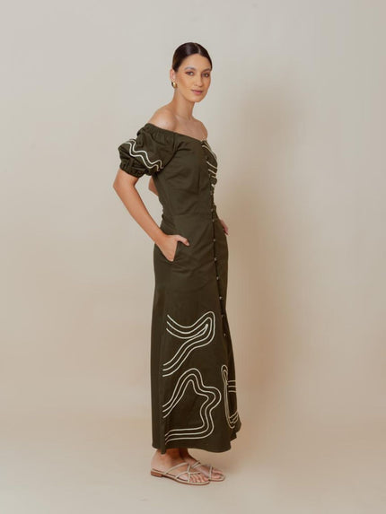 Vestido off shoulder